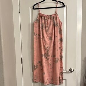 Zara Pink and Gray Tie-Dye Dress, Size Medium